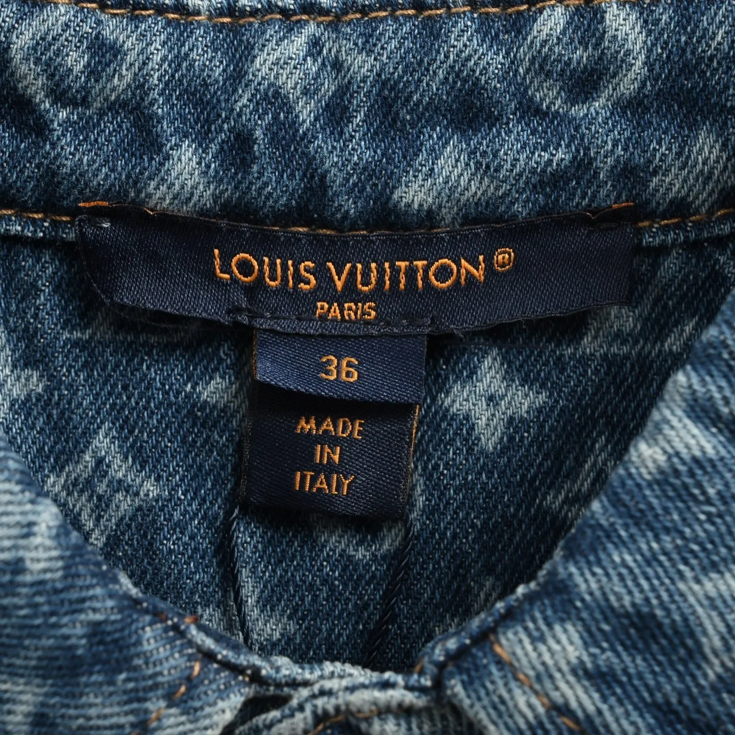 Louis Vuitton/Louis Vuitton 25Fw all-over printed old flower denim shirt jacket